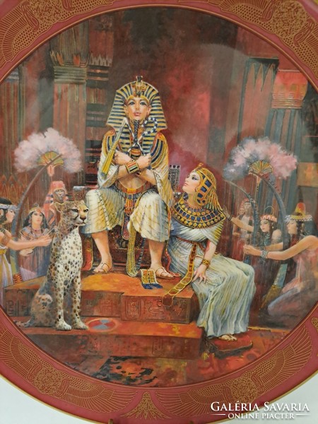 Royal Doulton The Coronation of Tutankhamen Plate PN 181 angol porcelán dísztányér