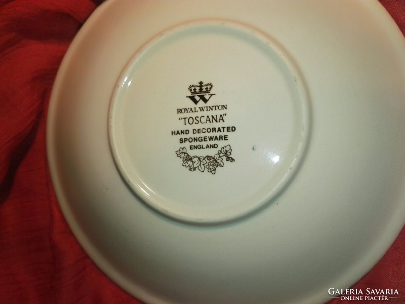 Kézzel festett Royal Winton, angol porcelán tányér.