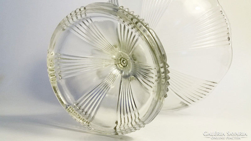 Old serving glass bowl with bowl