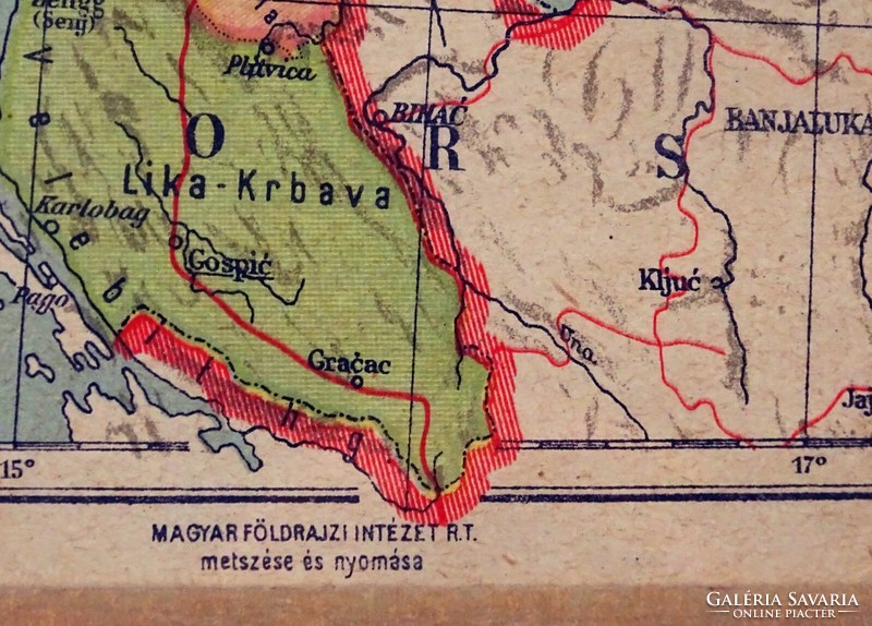 0W500 Magyarország politikai térképe 1918-ban