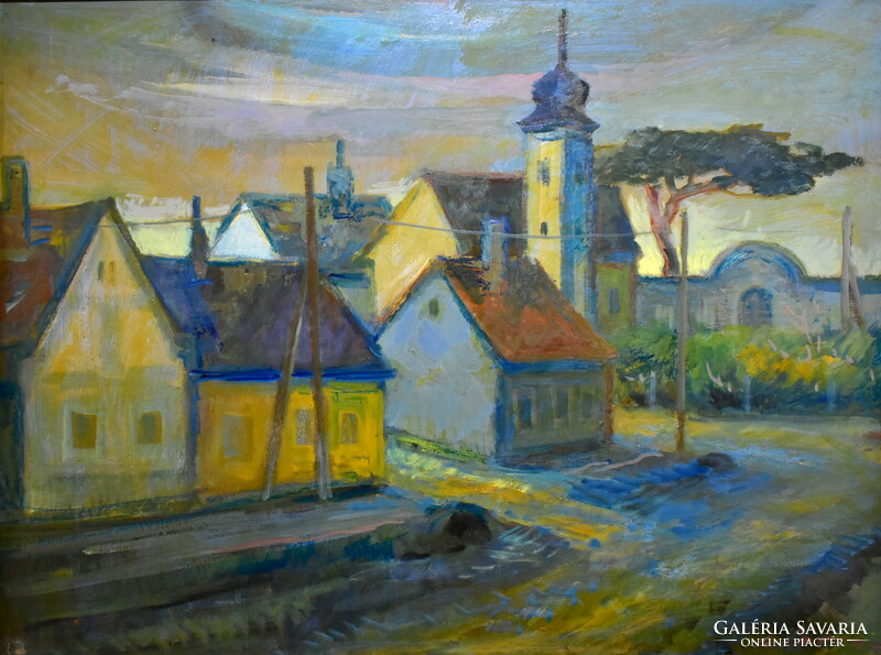 Emil Gádor (1911 - 1998) small town street