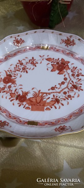 Herend orange bowl with Indian basket pattern