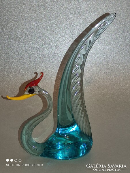 Nagyobbacska üveg állat figura madár