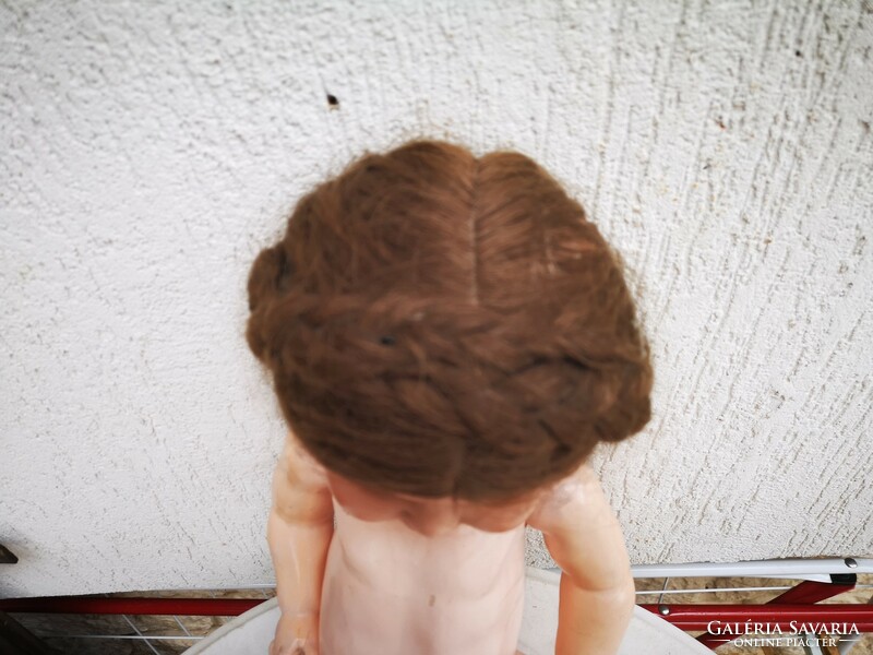 Antik baba, jelzett (Heubach Köppelsdorf Germany nagyon kedves arca van szép ember hajú