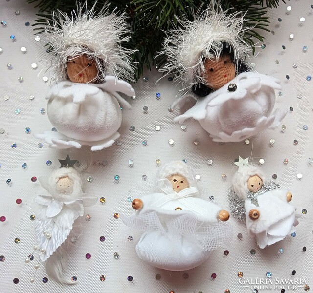 Angel Christmas tree ornaments 5 pieces 6cm each