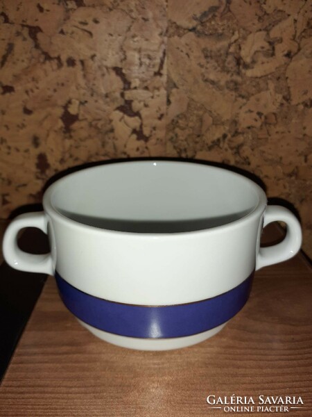 Alföldi blue-gold striped soup cup