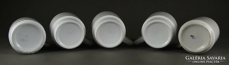 1L510 Fehér vegyes porcelán teásbögre készlet 5 darab