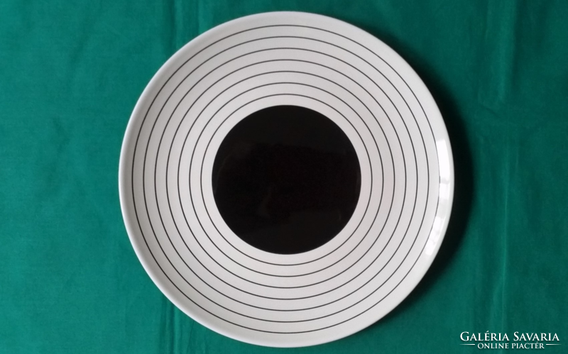 Ikea black and white porcelain serving cake and roast bowl, serving dish, 27 cm diameter