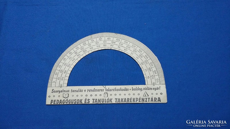 Retro 180 degree paper protractor - savings bank for teachers and students