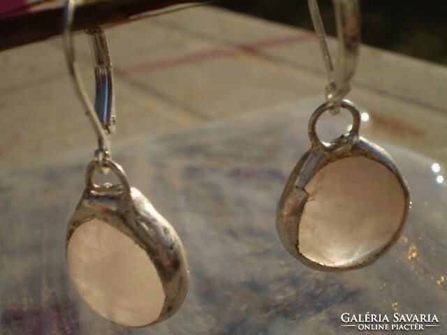 Set of rose quartz handmade earrings