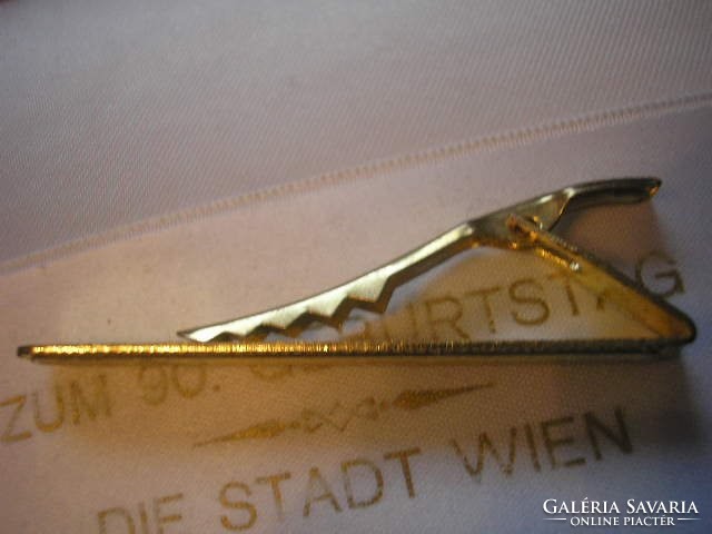 Gold-plated tie tweezers scarf or collar buckle ornament 6-cm