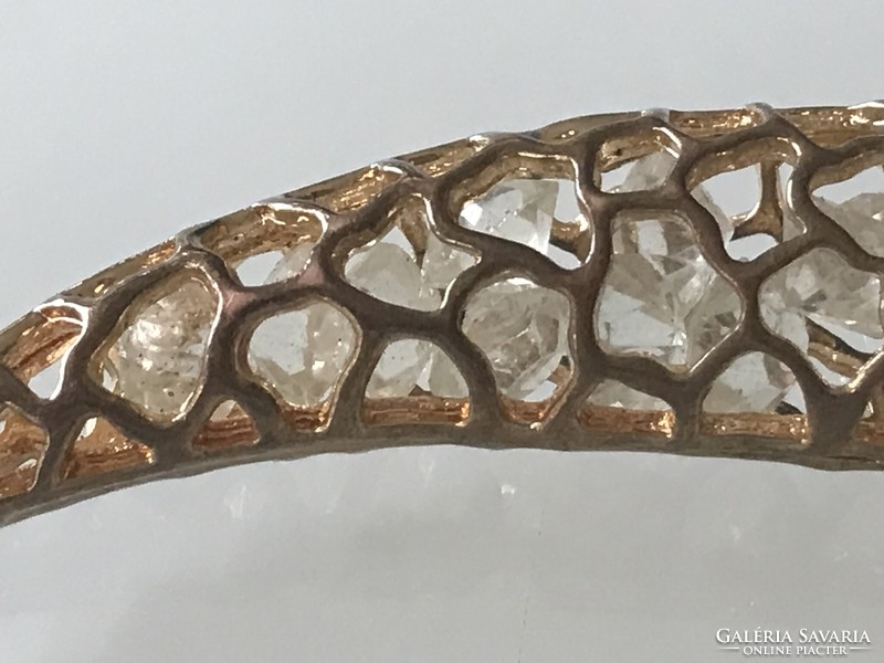 Bőségszaru medál kristályokkal díszítve és töltve, 8 cm hosszú