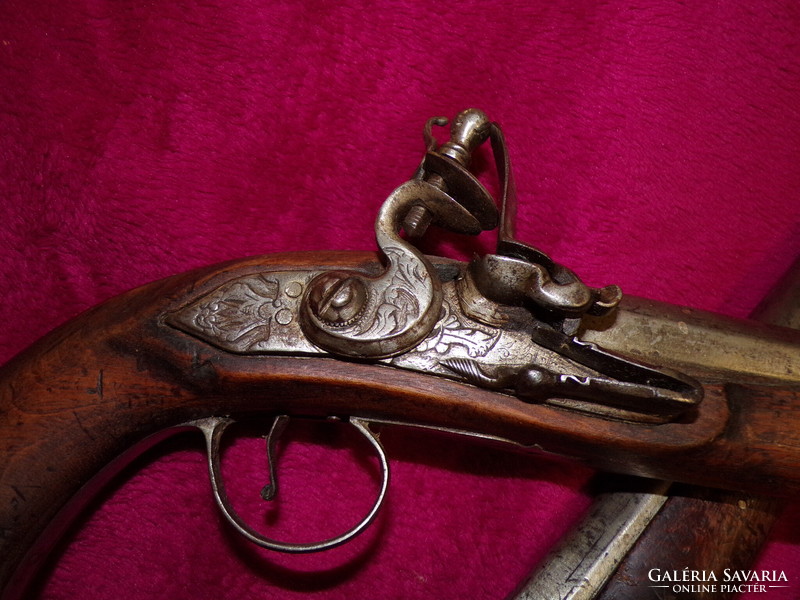 xviii. A pair of French flint Belgian pistols from the 19th century