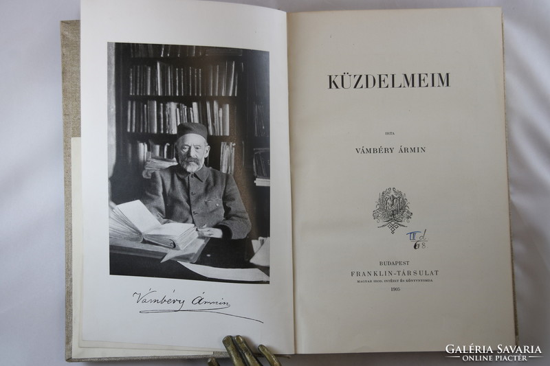 Vámbéry Ármin - Küzdelmeim Cholnoky Jenő aláírt ex librisével 1905 !!!