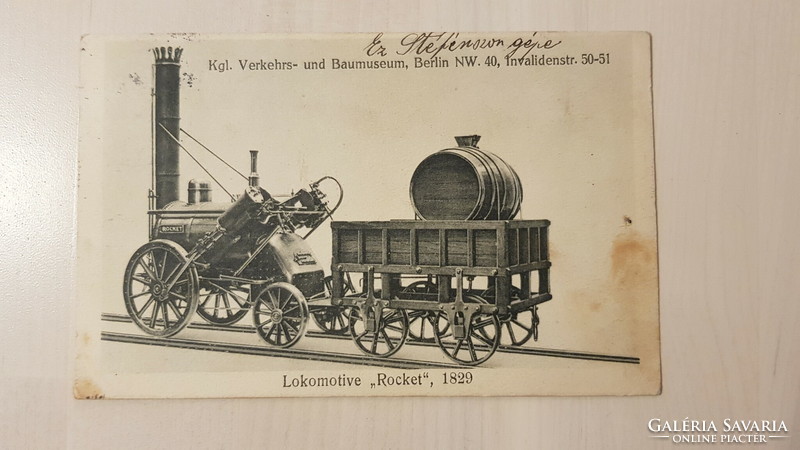 Lokomotive Rocket, Berlin, múzeum képeslap, 1912