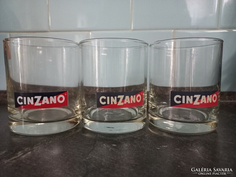 3 Cinzano glasses