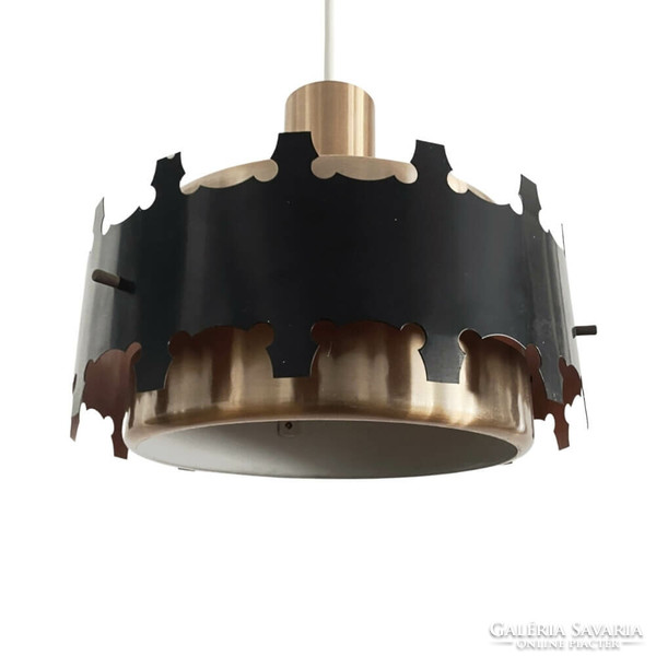 Veb metalldrucker halle - black metal ceiling lamp