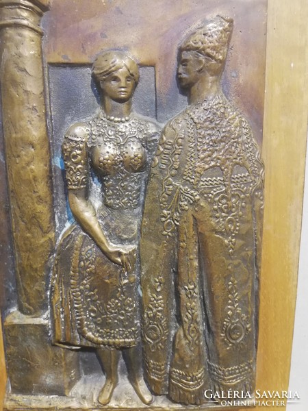 Gallery relief of István Juhász Nagy with his lover