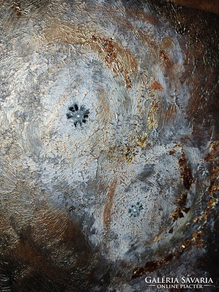 Kartüart - copper flowers, 140x45 cm, 3d painting