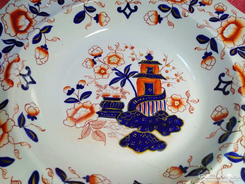 English stoneware, Chinese deep bowl, plate