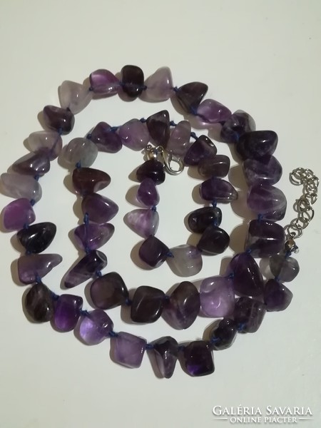 Amethyst mineral necklace.
