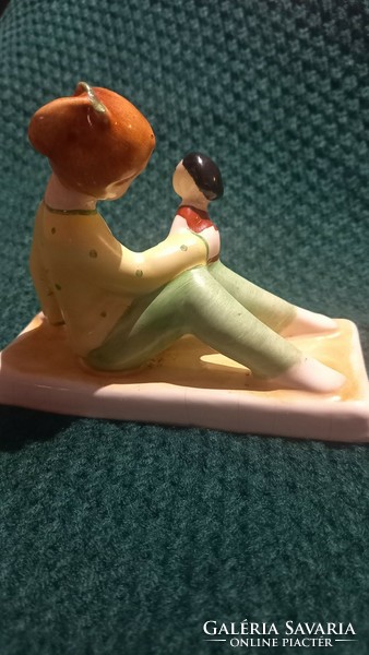 Bodrogkeresztúr ceramic figurine of a baby girl