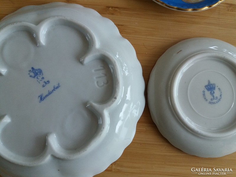 Oscar schlegelmilch blue porcelain serving set, set - 1 bowl + 5 + 3 bowls