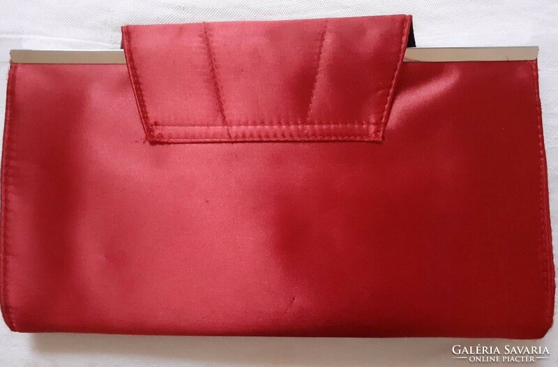 Cherry red art deco style ghd satin casual envelope bag