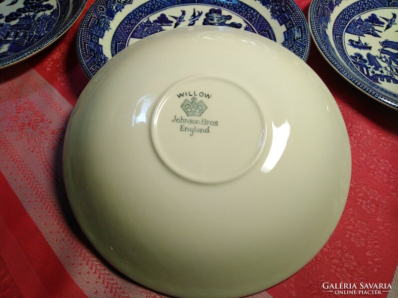 5 Pcs. English willow Pagoda porcelain small plate