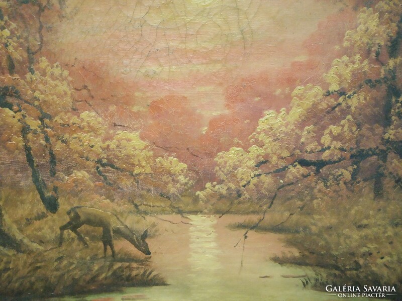 Alkonyi erdő, nagyon régi festmény