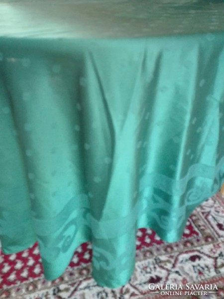 220X155 cm mixed fiber green tablecloth x