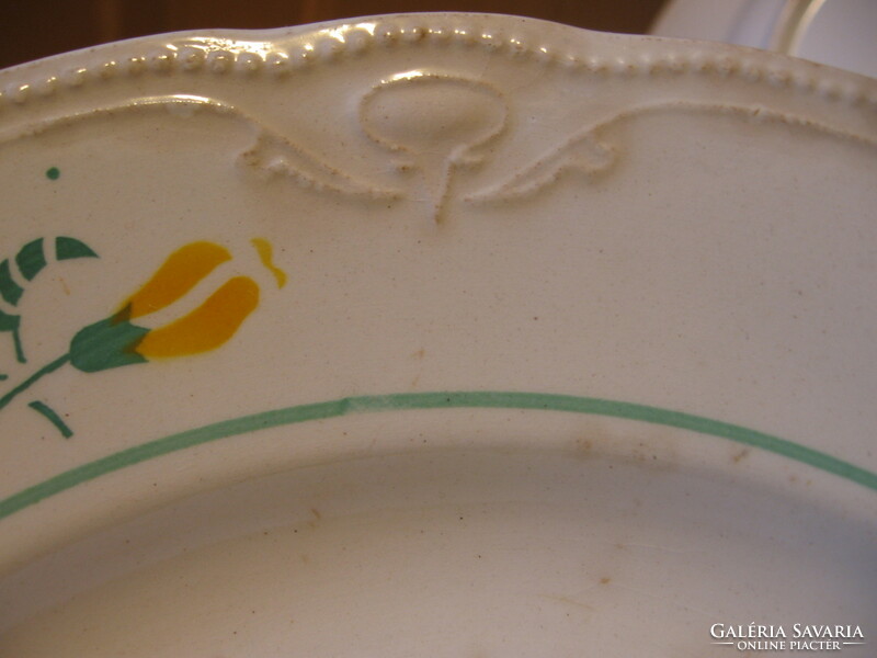 Retro GRÁNIT tányérok:kolibri madárkás és flamingó virágos gyöngyös alapra