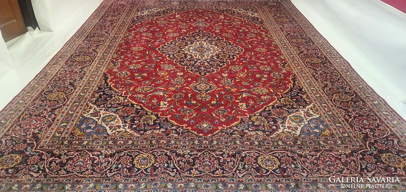 OF124 Iráni Keshan kézi csomó gyapjú perzsa szőnyeg 405X300CM Ingyen futár