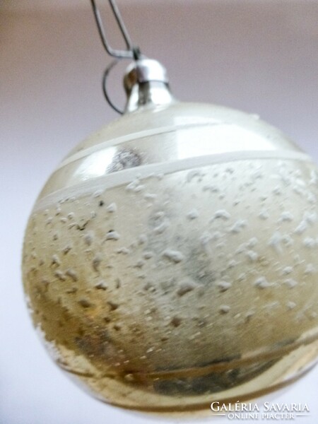 Retro üveg karácsonyfadísz,Gömb III.