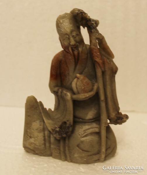 Small oriental greasestone statue