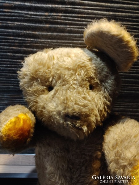 Half-eared growling straw teddy bear antique teddy bear
