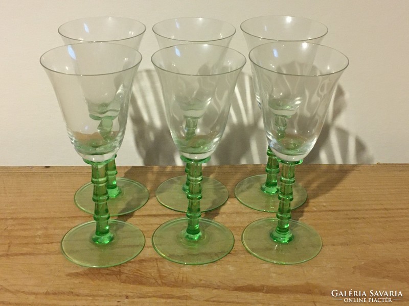 Green glass small stemmed glass