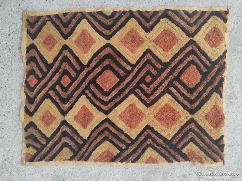 African woven cuba ethnic group congo africa folk art schowa tablecloth 826 6277