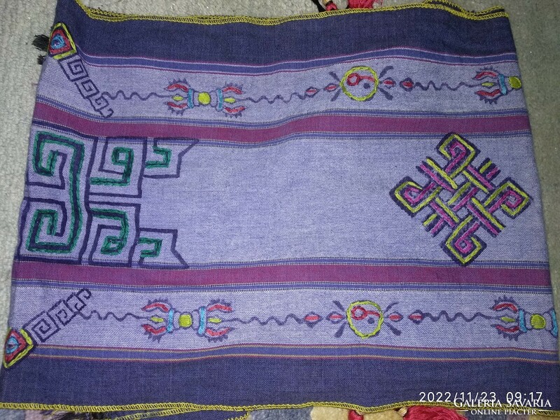 Women's men's scarf with Buddhist symbols