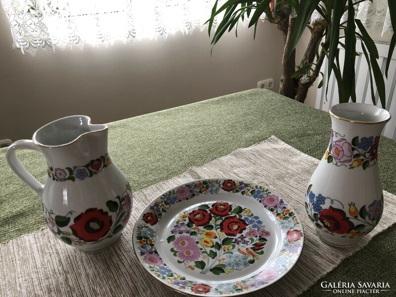 Hand-painted Kalocsa porcelain set