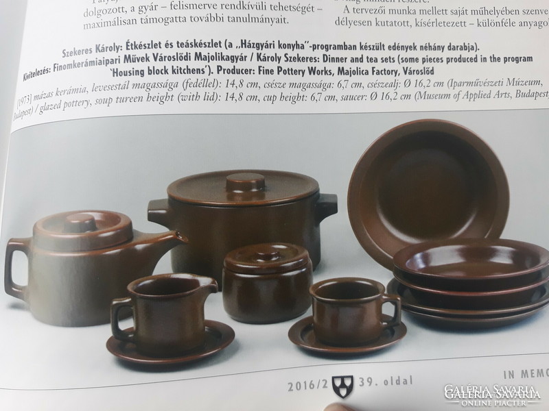 Post modern Hungarian ceramics, tea set - design historical icon