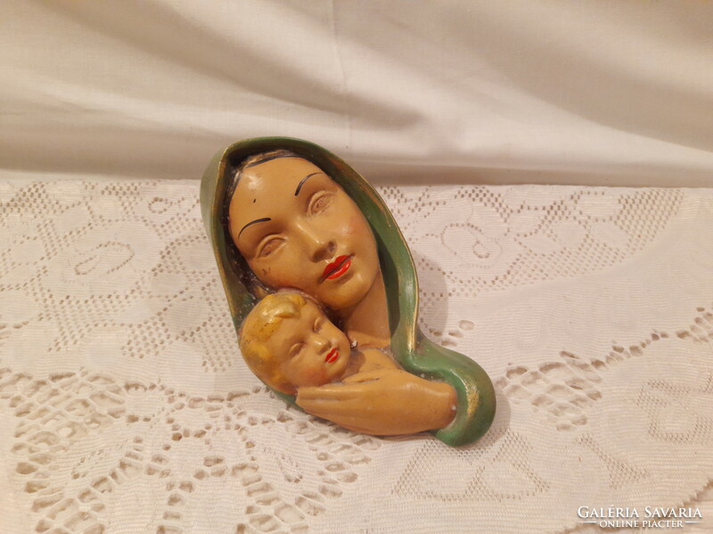 1,-Ft Antik Mária a kisdeddel fali maszk meseszép