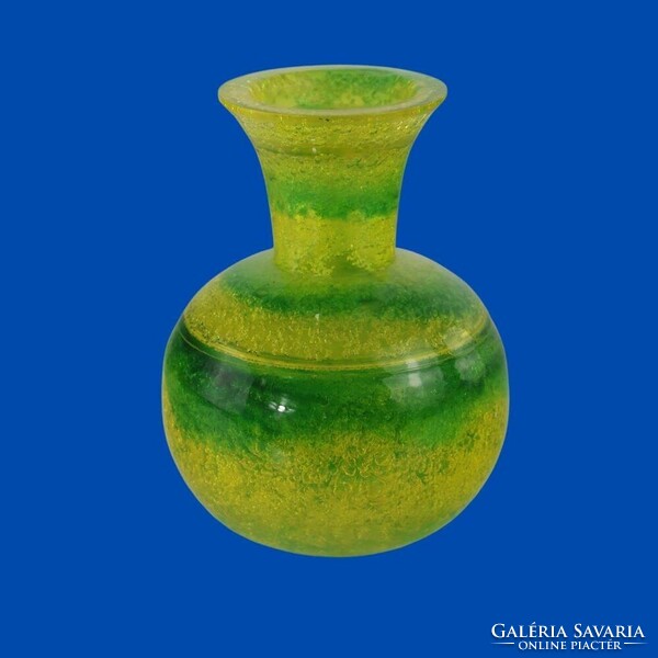Space age green-yellow resin vase/decoration