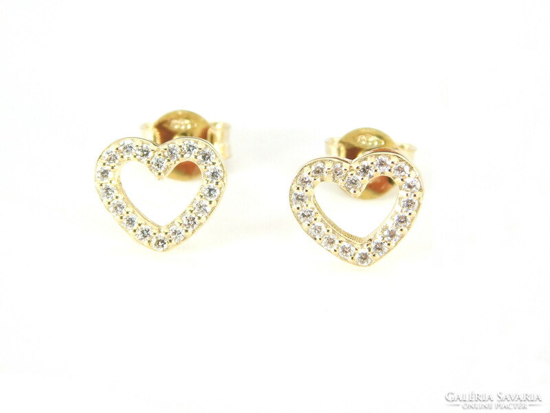 Brill 14k gold heart earrings with diamonds 0.20 Ct