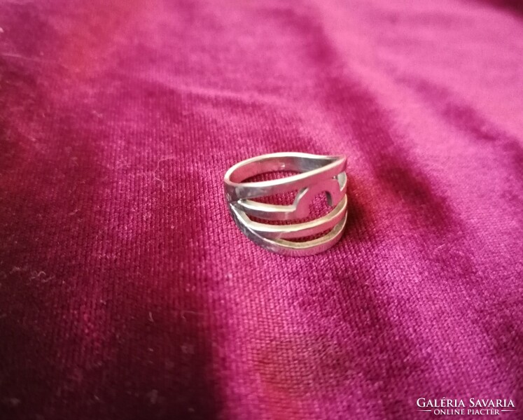Silver horoscope ring, scales