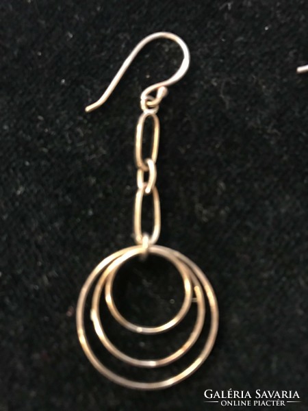 Új! Egyedi készítésű ezüst ékszer. Jelzett, 925-ös.Lógós fülbevaló.3,5 cm hosszú.
