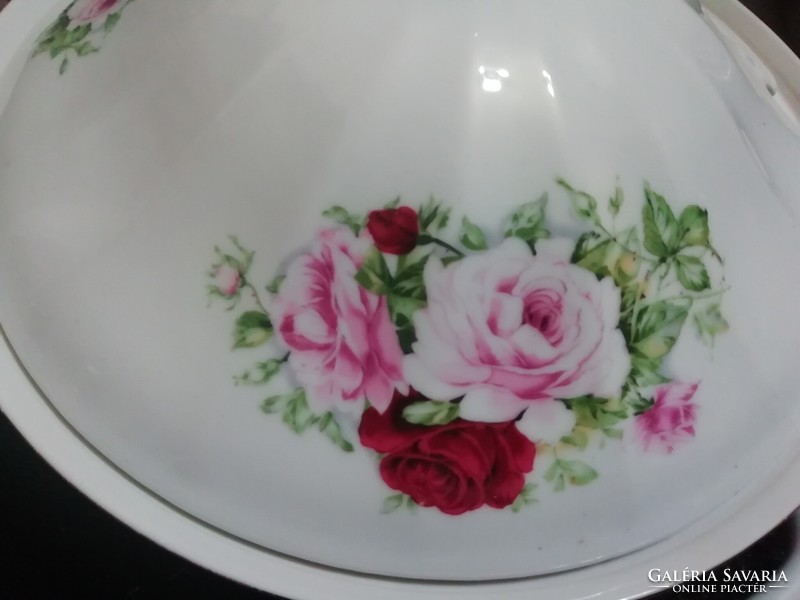 Antik Epiag porcelán készlet rózsás ritka hibátlan állapotban jelzett