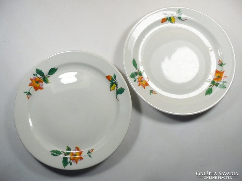 Zsolnay porcelain flower pattern small plate cake plate 2 pcs