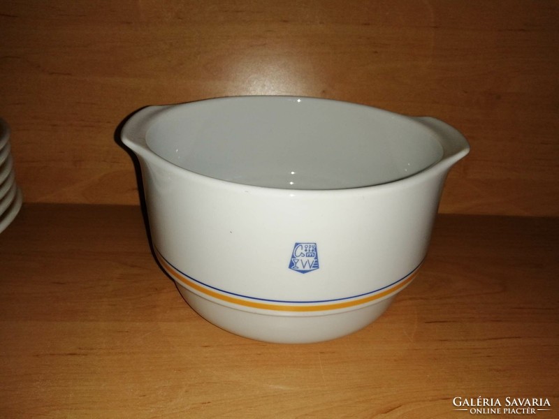 Alföldi porcelain csmvv soup bowl with 6 deep plates (bb)