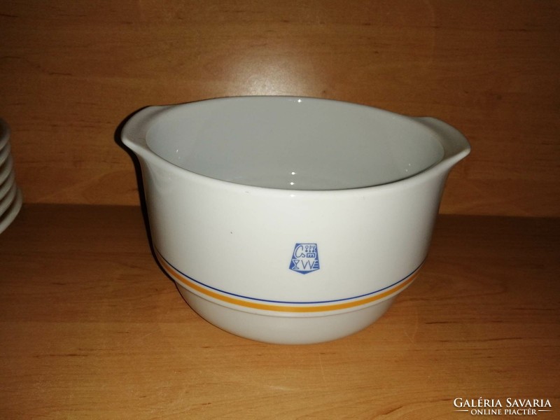 Alföldi porcelán CSMVV levesestál 6 db mélytányérral (bb)